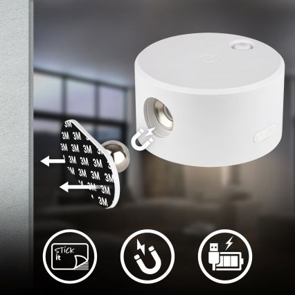 Briloner 3896016 - Regulējams uzlādējams LED sienas gaismeklis TARI LED/1,6W/5V 1500 mAh balts