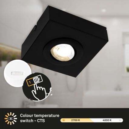 Briloner 3996015 - LED Starmetis CTS LED/4W/230V 2700/4000K melna
