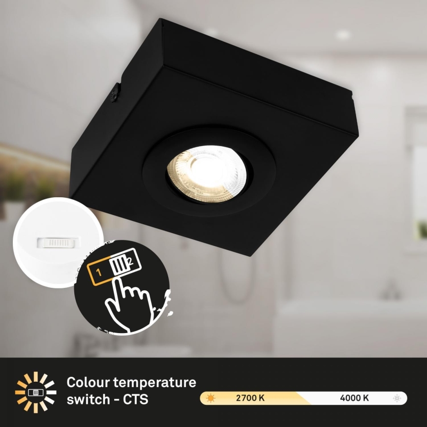 Briloner 3996015 - LED Starmetis CTS LED/4W/230V 2700/4000K melna