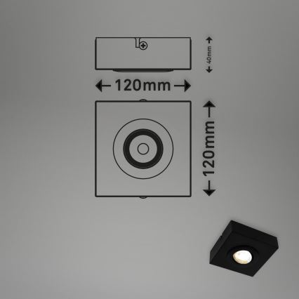 Briloner 3996015 - LED Starmetis CTS LED/4W/230V 2700/4000K melna