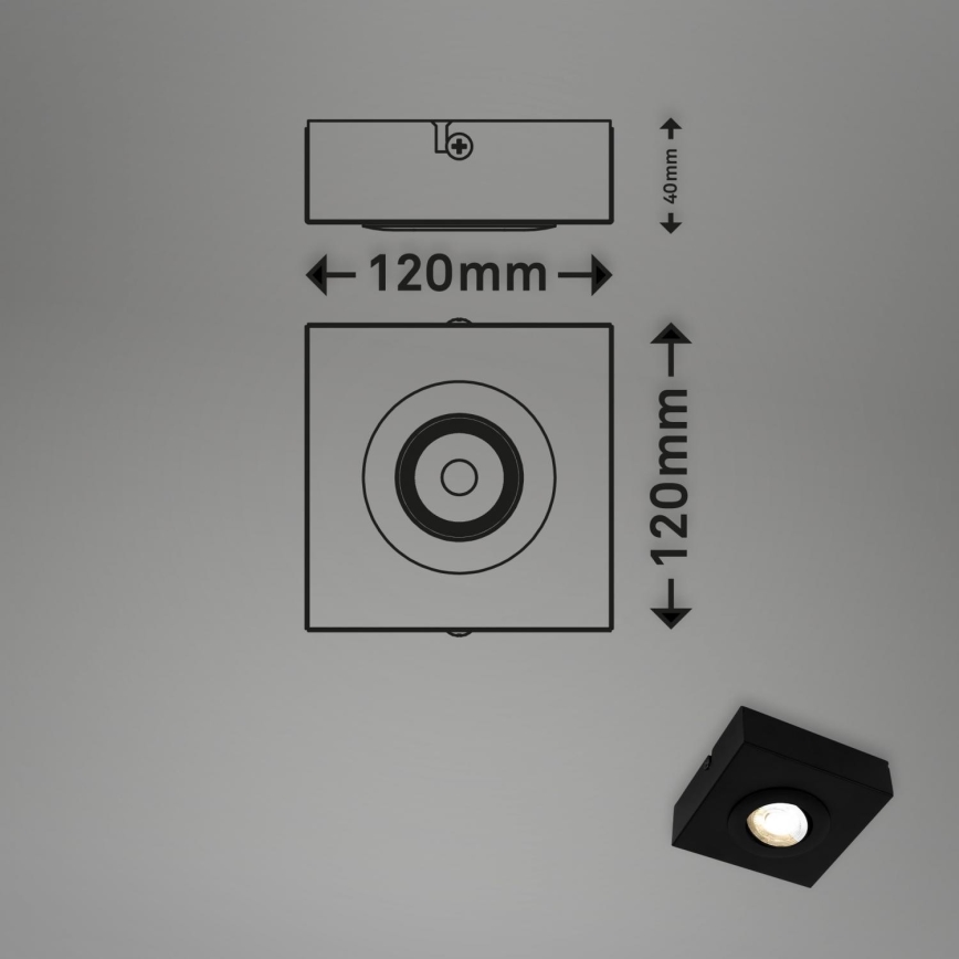 Briloner 3996015 - LED Starmetis CTS LED/4W/230V 2700/4000K melna
