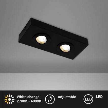 Briloner 3996025 - LED Starmetis CTS 2xLED/4W/230V 2700/4000K melna