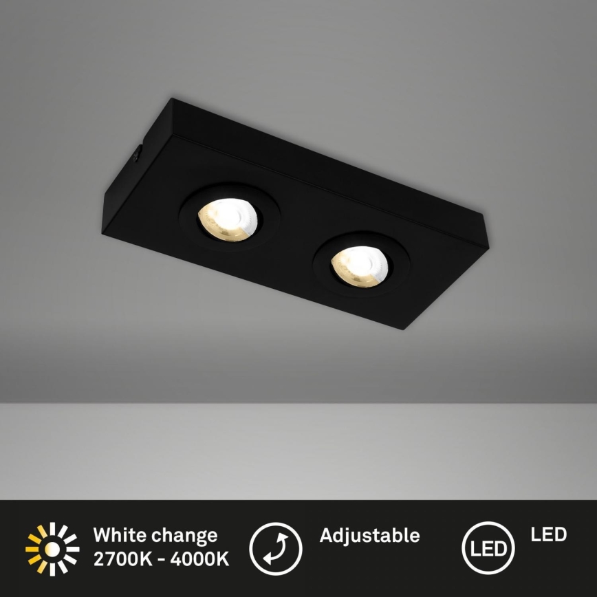 Briloner 3996025 - LED Starmetis CTS 2xLED/4W/230V 2700/4000K melna