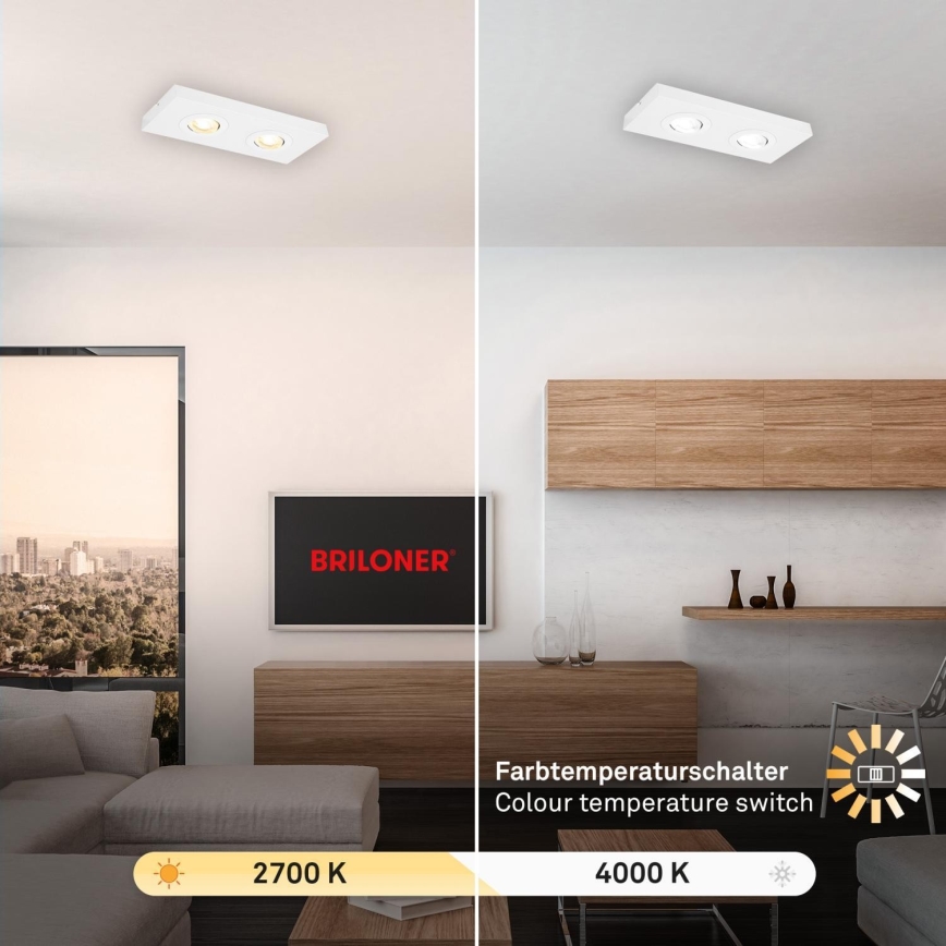 Briloner 3996026 - LED Starmetis CTS 2xLED/4W/230V 2700/4000K balta