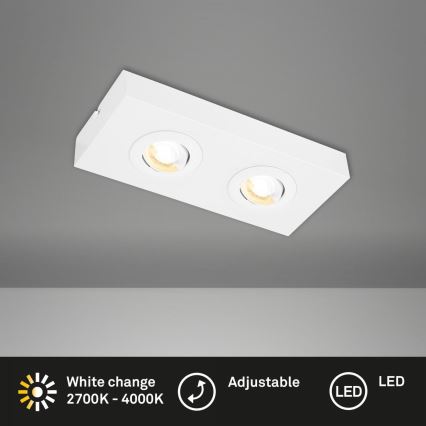 Briloner 3996026 - LED Starmetis CTS 2xLED/4W/230V 2700/4000K balta