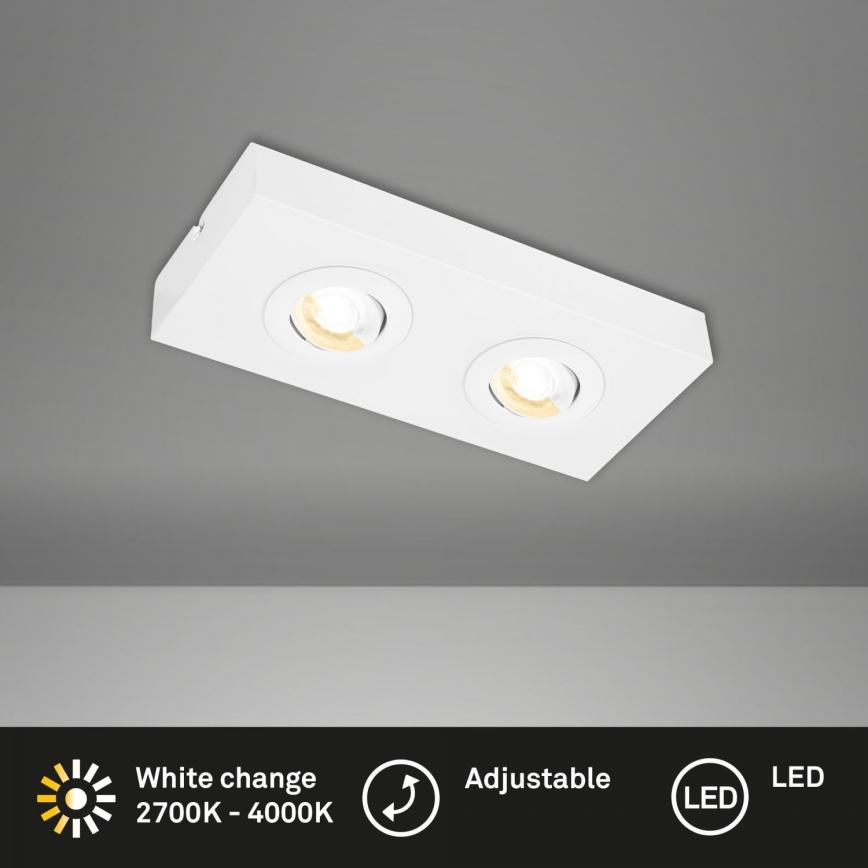 Briloner 3996026 - LED Starmetis CTS 2xLED/4W/230V 2700/4000K balta