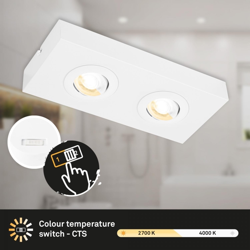 Briloner 3996026 - LED Starmetis CTS 2xLED/4W/230V 2700/4000K balta