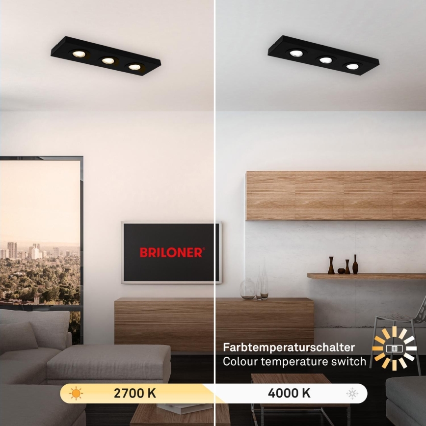 Briloner 3996035 - LED Starmetis CTS 3xLED/4W/230V 2700/4000K melna