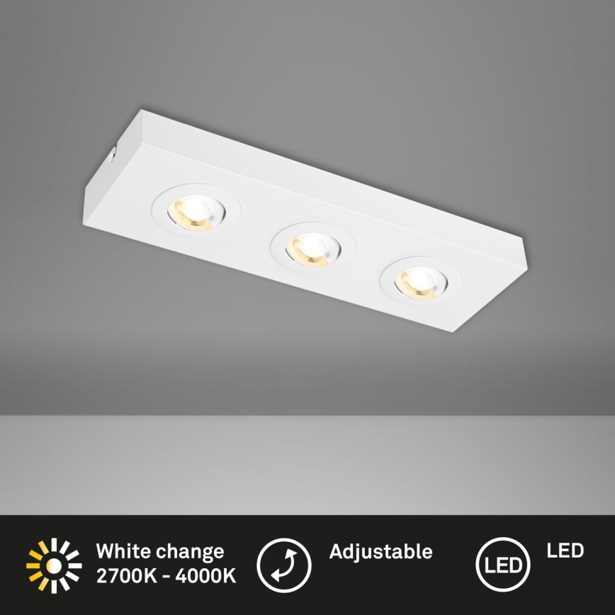 Briloner 3996036 - LED Starmetis CTS 3xLED/4W/230V 2700/4000K balta