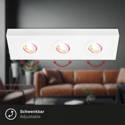 Briloner 3996036 - LED Starmetis CTS 3xLED/4W/230V 2700/4000K balta