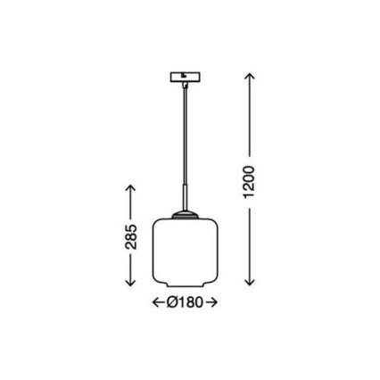 Briloner 4011-017 - Lustra ar auklu 1xE27/40W/230V