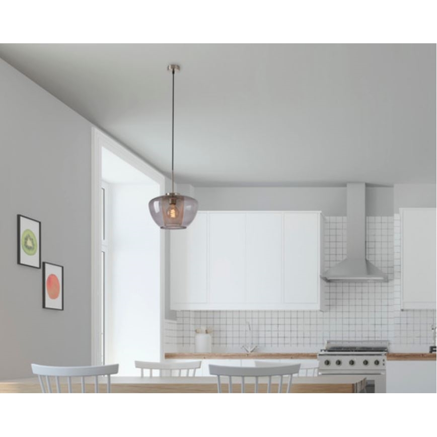 Briloner 4016-014 - Lustra ar auklu SEVENTIES 1xE27/40W/230V caurspīdīga