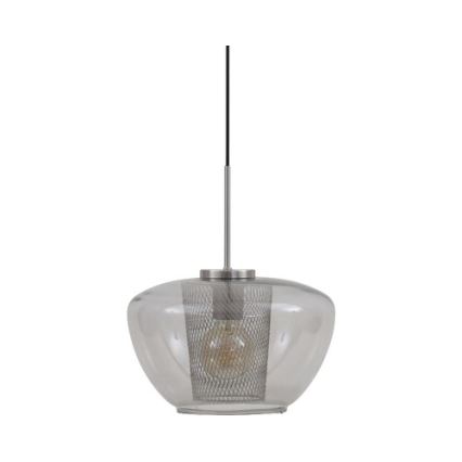 Briloner 4016-014 - SEVENTIES pakaramā lustra uz vada 1xE27/40W/230V dūmakaini pelēka