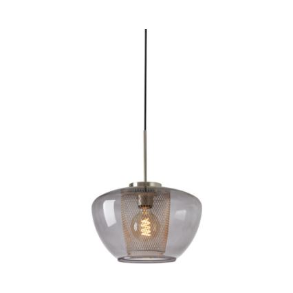 Briloner 4016-014 - SEVENTIES pakaramā lustra uz vada 1xE27/40W/230V dūmakaini pelēka