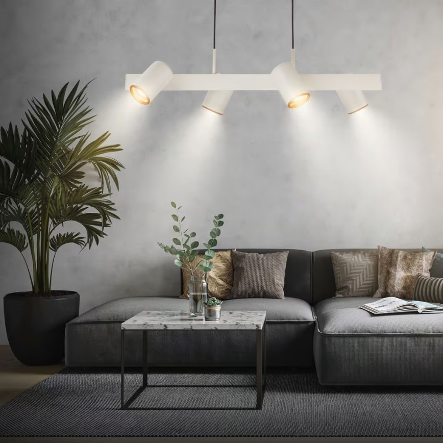 Briloner 4058044 - Pakaramā lampa ERA uz kabeļa 4xGU10/10W/230V krēmkrāsaina