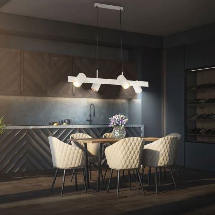 Briloner 4058044 - Pakaramā lampa ERA uz kabeļa 4xGU10/10W/230V krēmkrāsaina