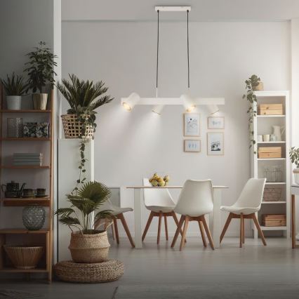 Briloner 4058044 - Pakaramā lampa ERA uz kabeļa 4xGU10/10W/230V krēmkrāsaina