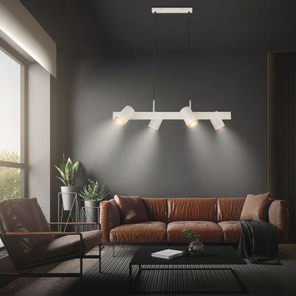 Briloner 4058044 - Pakaramā lampa ERA uz kabeļa 4xGU10/10W/230V krēmkrāsaina