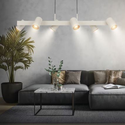 Briloner 4058064 - piekaramā lustra ERA uz troses, 6x GU10/10W/230V, krēmkrāsaina