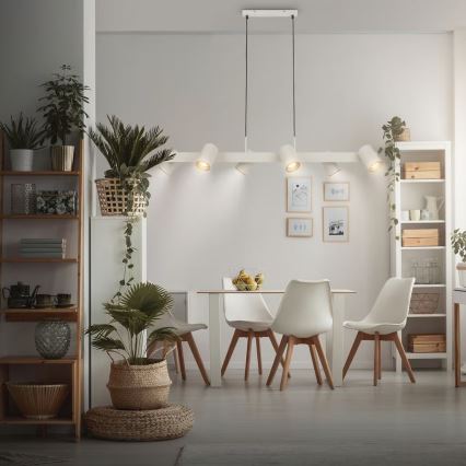 Briloner 4058064 - piekaramā lustra ERA uz troses, 6x GU10/10W/230V, krēmkrāsaina