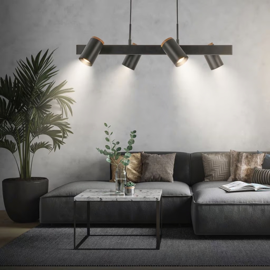 Briloner 4059045 - Lustrs ERA uz kabeļa, 4xGU10/10W/230V, melns