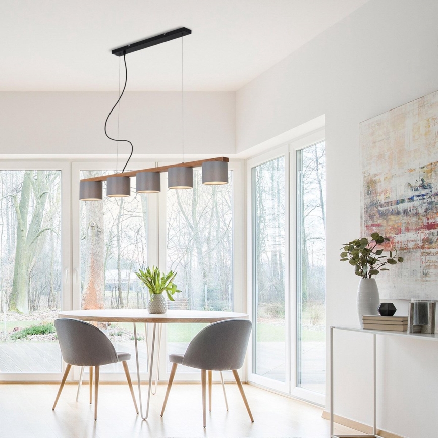 Briloner 4075-054 - Piekaramais gaismeklis uz kabeļa RHON 5xE14/25W/230V