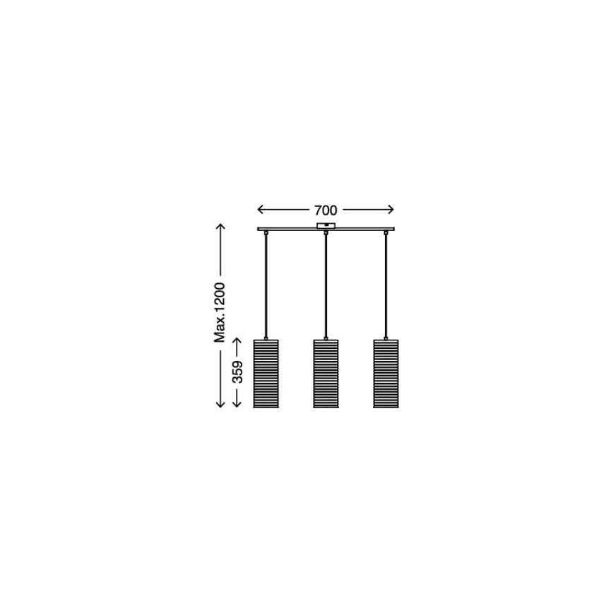 Briloner 4313-038 - Lustra ar auklu 3xE27/60W/230V