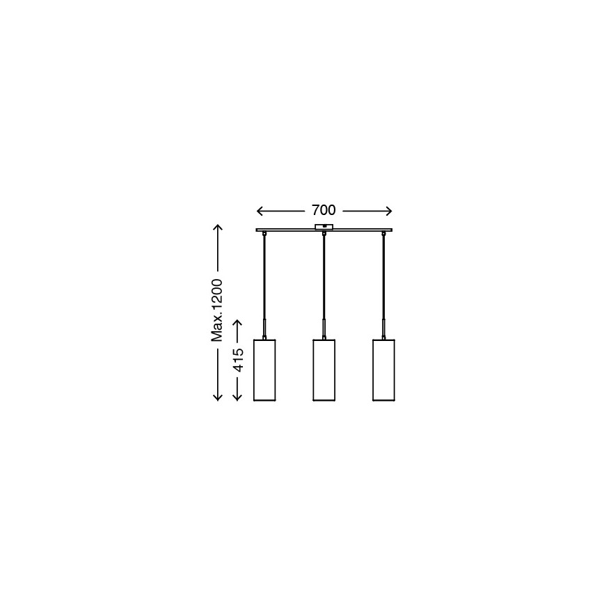 Briloner 4712-034 - Lustra ar auklu 3xE27/25W/230V