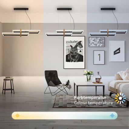 Briloner 4768015 - LED lustra uz troses ar regulējamu spilgtumu LED/44W/230V 2700-6500K + ar tālvadības pulti