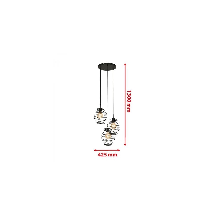 Briloner 4870-035 - Pakaramā lampa uz troses 3xE27/60W/230V