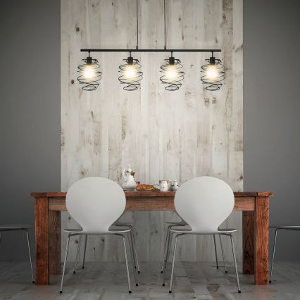 Briloner 4871-045 - Lustra uz kabeļa 4xE27/60W/230V