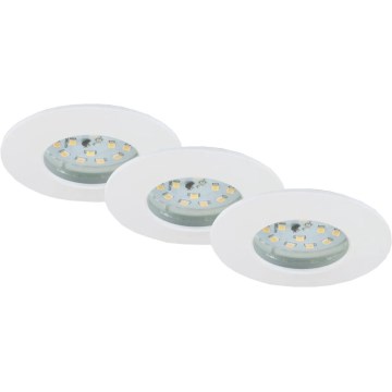 Briloner 6994-036 - Komplekts 3x LED vannas istabas iebūvējamie griestu gaismekļi LED/5W/230V IP44