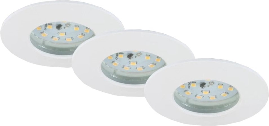 Briloner 6994-036 - Komplekts 3x LED vannas istabas iebūvējamie griestu gaismekļi LED/5W/230V IP44
