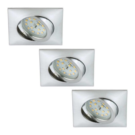 Briloner 6997-039 - KOMPLEKTS 3x LED Iegremdējama vannas istabas lampa LED/5W/230V IP23