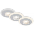 Briloner 7039034 - Komplekts 3x LED vannas istabas iebūvējamais griestu gaismeklis LED/5W/230V IP44 matēts hroms