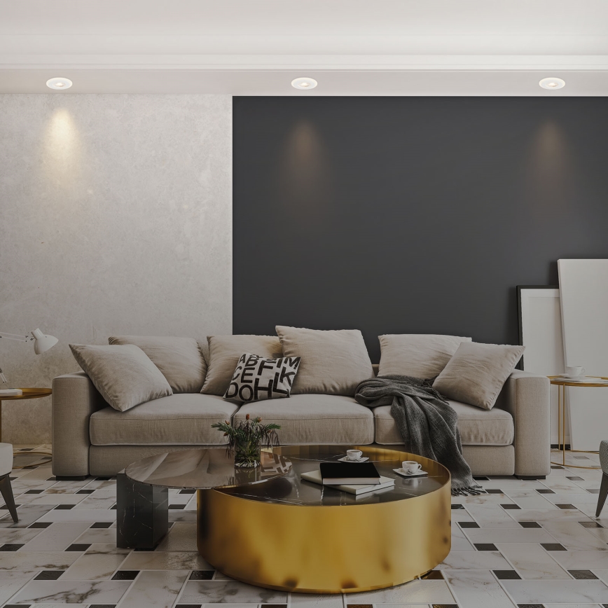 Briloner 7039036 - Komplekts: 3x LED vannas istabas iebūvējamie griestu gaismekļi LED/5W/230V IP44 balti