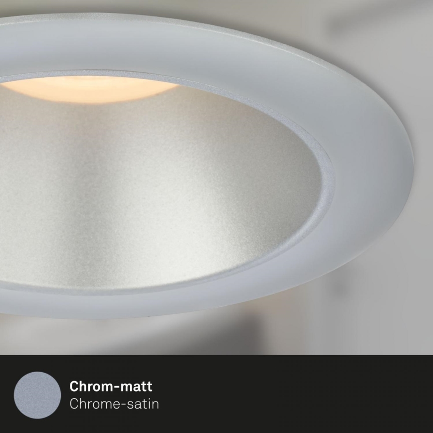 Briloner 7041-034 - KOMPLEKTS 3x LED Iegremdējama vannas istabas lampa LED/4,9W/230V IP44 sudraba