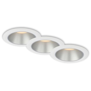 Briloner 7041-036 - KOMPLEKTS 3x LED Iegremdējama vannas istabas lampa LED/4,9W/230V IP44 balta