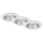 Briloner 7041-036 - KOMPLEKTS 3x LED Iegremdējama vannas istabas lampa LED/4,9W/230V IP44 balta