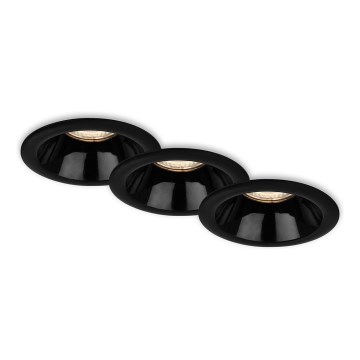 Briloner 7042-035 - KOMPLEKTS 3x Vannas istabas iegremdējama lampa 1xGU10/9W/230V IP23