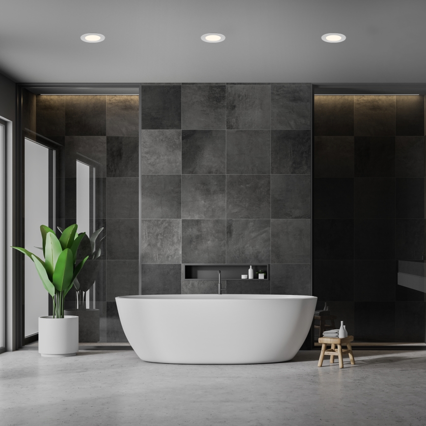 Briloner 7049014 - Regulējams iebūvējamais vannasistabas LED griestu gaismeklis LED/6W/230V 3000K IP44 matēts hroms