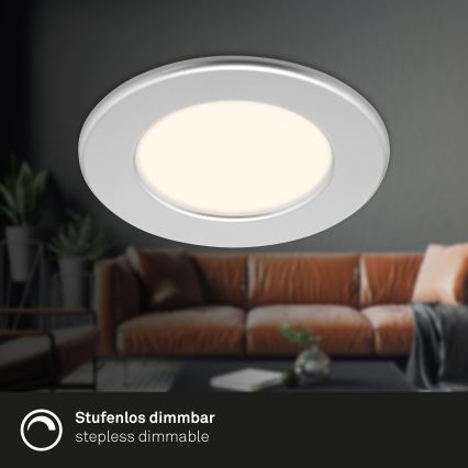 Briloner 7049014 - Regulējams iebūvējamais vannasistabas LED griestu gaismeklis LED/6W/230V 3000K IP44 matēts hroms