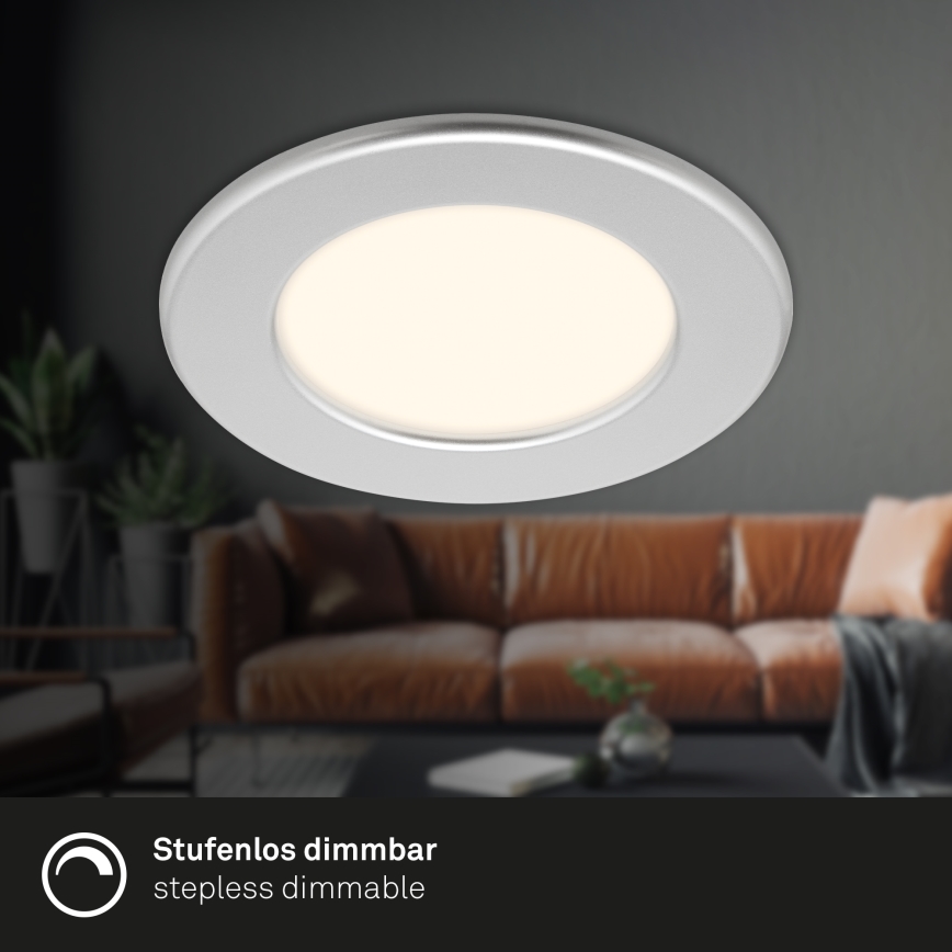 Briloner 7049014 - Regulējams iebūvējamais vannasistabas LED griestu gaismeklis LED/6W/230V 3000K IP44 matēts hroms