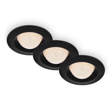 Briloner 7056-035 - KOMPLEKTS 3x LED Iegremdējama vannas istabas lampa LED/3W/230V IP44