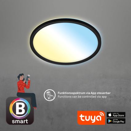 Briloner 7058-015 - LED Aptumšojama lampa SLIM LED/18W/230V 2700-6500K Wi-Fi Tuya + tālvadības pults