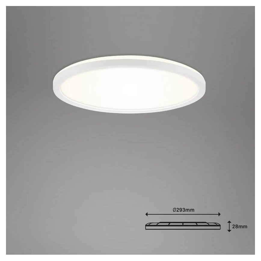 Briloner 7058-016 - LED Aptumšojama lampa SLIM LED/18W/230V 2700-6500K Wi-Fi Tuya + tālvadības pults