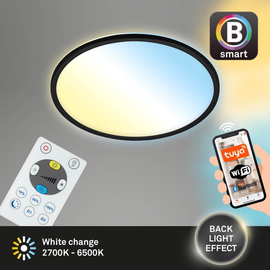 Briloner 7059-015 - LED Aptumšojama griestu lampa SLIM LED/22W/230V 2700-6500K Wi-Fi Tuya + tālvadības pults