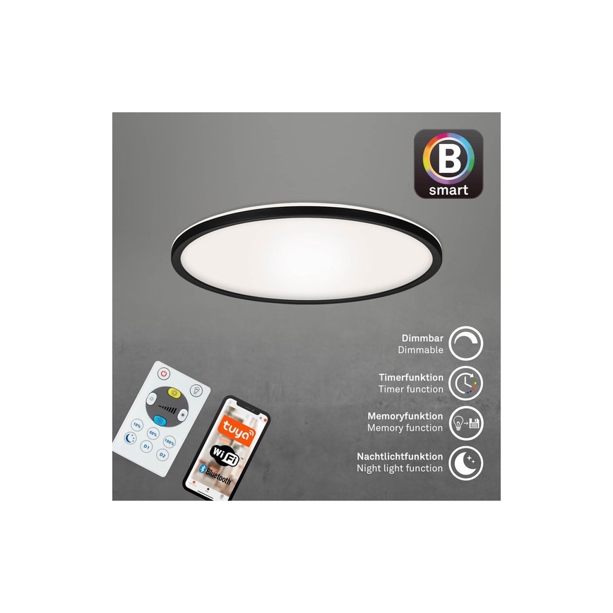 Briloner 7059-015 - LED Aptumšojama griestu lampa SLIM LED/22W/230V 2700-6500K Wi-Fi Tuya + tālvadības pults