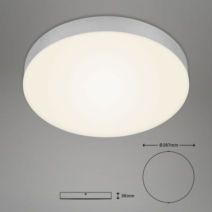 Briloner 7066-014 - LED Griestu lampa FLAME LED/21W/230V 3000K sudraba d. 28,7 cm