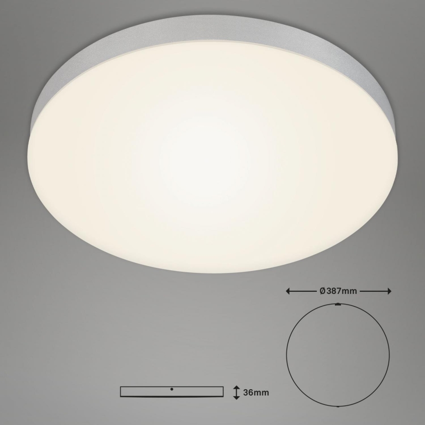 Briloner 7068-014 - LED Griestu lampa FLAME LED/24,5W/230V 3000K d. 38 cm sudraba